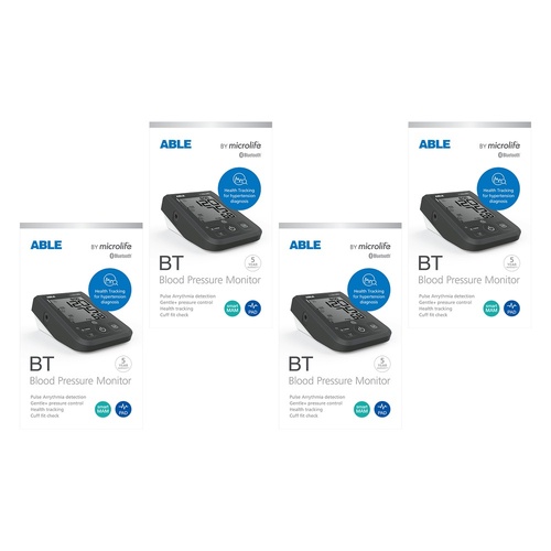 Able Bluetooth Blood Pressure Monitor Pack of 4