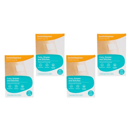 Opsite Post-Op Waterproof Dressing 12cm x 10cm 3 Pack Bundle of 4