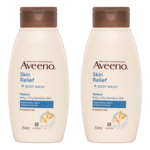 Aveeno Skin Relief Moisturising Body Wash 354mL Pack of 2