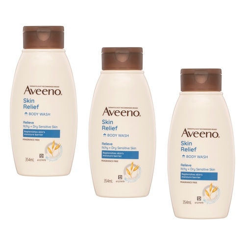 Aveeno Skin Relief Moisturising Body Wash 354mL Pack of 3