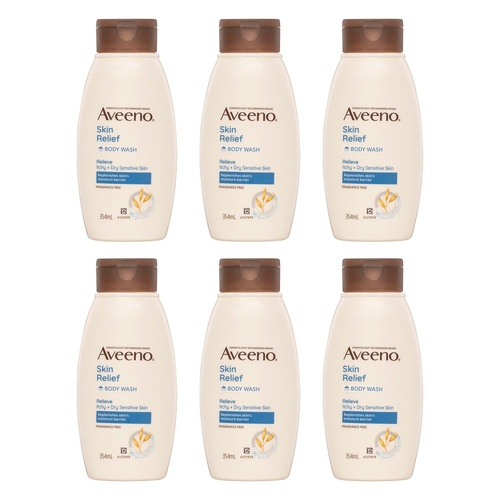 Aveeno Skin Relief Moisturising Body Wash 354mL Pack of 6