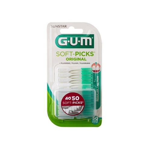 G.U.M Soft Picks Regular Fluoride 50 Pack x 6