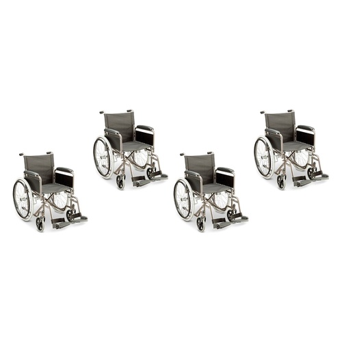 Making Life Easy Wheelchair Steel Self Propelled Titanium Pack of 4