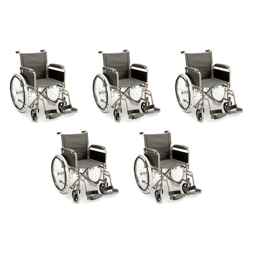 Making Life Easy Wheelchair Steel Self Propelled Titanium Pack of 5