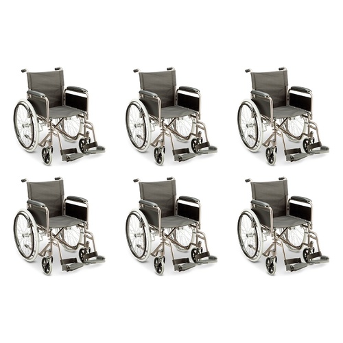 Making Life Easy Wheelchair Steel Self Propelled Titanium Pack of 6