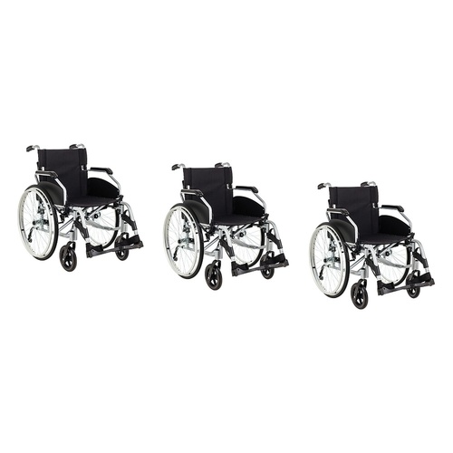 Making Life Easy Wheelchair Aluminium Self Propelled Silver Pack of 3