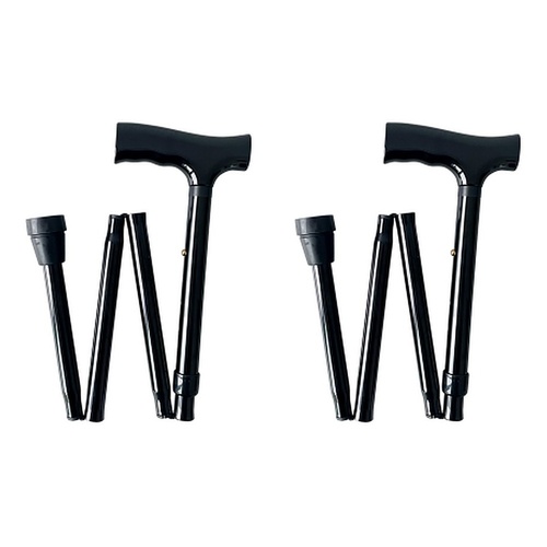Making Life Easy Folding Walking Cane Black Pack of 2