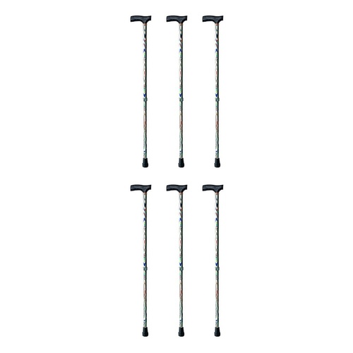 Making Life Easy T Handle Walking Cane Green Pack of 6