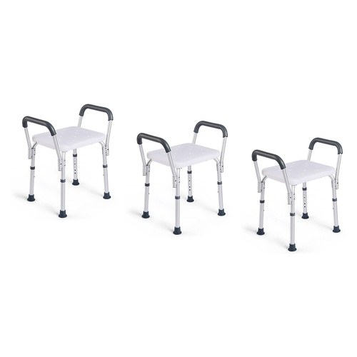 Making Life Easy Shower Stool Aluminium Armrest Pack of 3