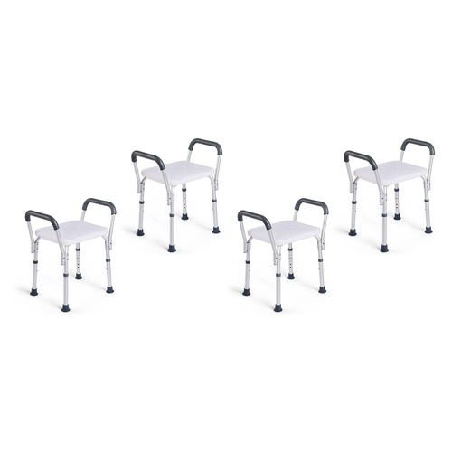 Making Life Easy Shower Stool Aluminium Armrest Pack of 4