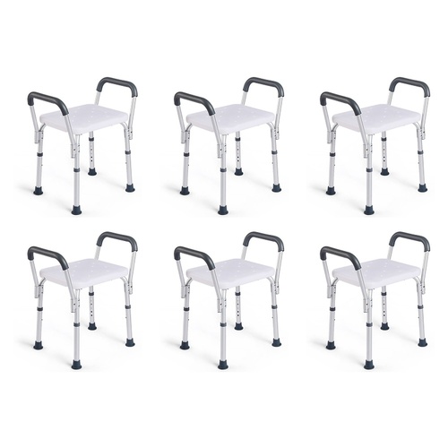 Making Life Easy Shower Stool Aluminium Armrest Pack of 6