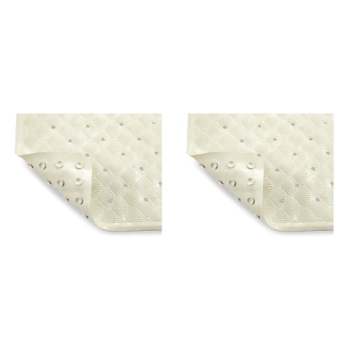 Making Life Easy Bath Shower Mat - Cream Pack of 2