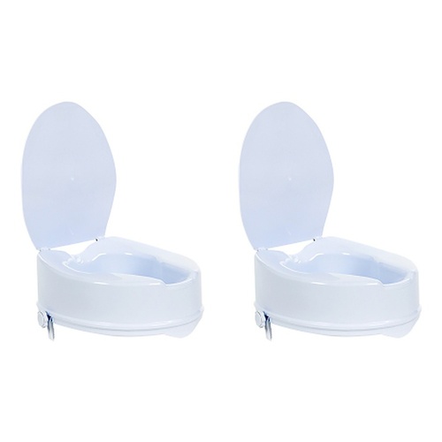 Making Life Easy Toilet Seat 4 Raiser with Lid Pack of 2