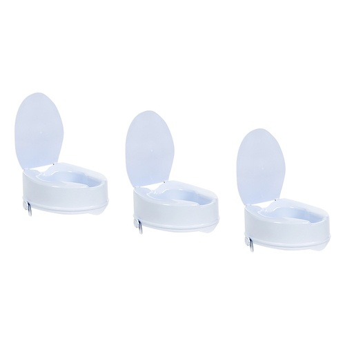 Making Life Easy Toilet Seat 4 Raiser with Lid Pack of 3