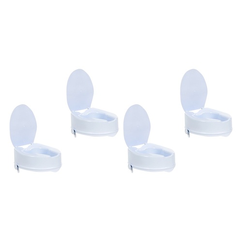 Making Life Easy Toilet Seat 4 Raiser with Lid Pack of 4