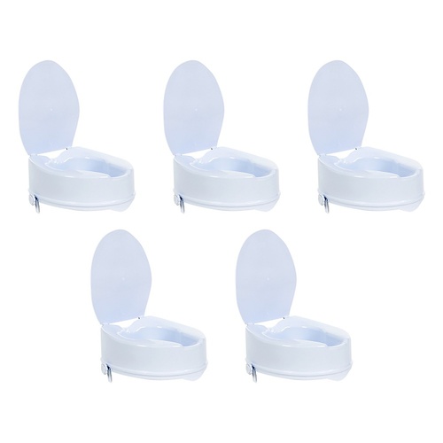 Making Life Easy Toilet Seat 4 Raiser with Lid Pack of 5