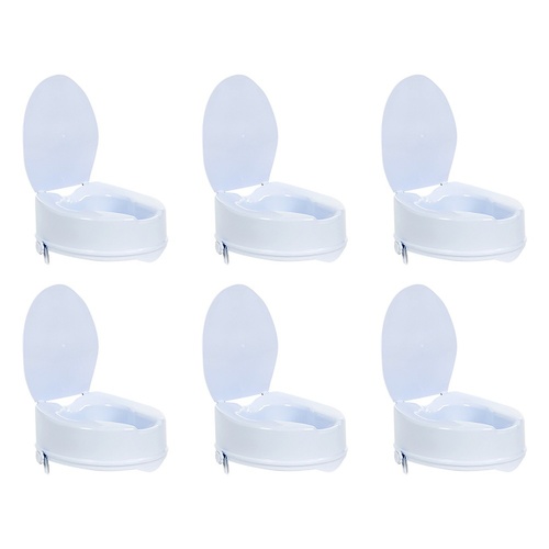 Making Life Easy Toilet Seat 4 Raiser with Lid Pack of 6