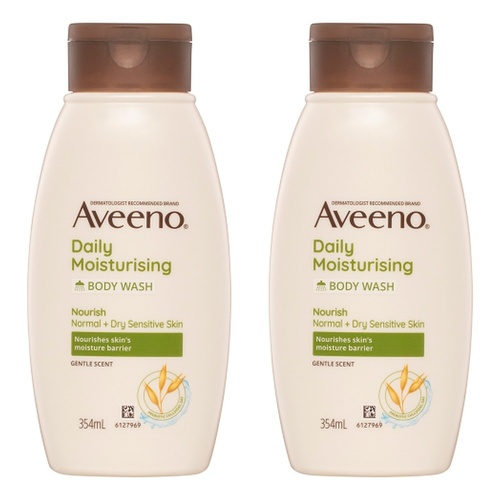 Aveeno Nourish Daily Moisturising Body Wash 354mL Pack of 2