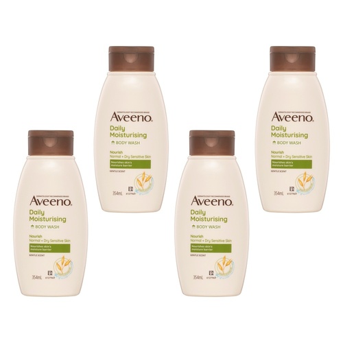 Aveeno Nourish Daily Moisturising Body Wash 354mL Pack of 4