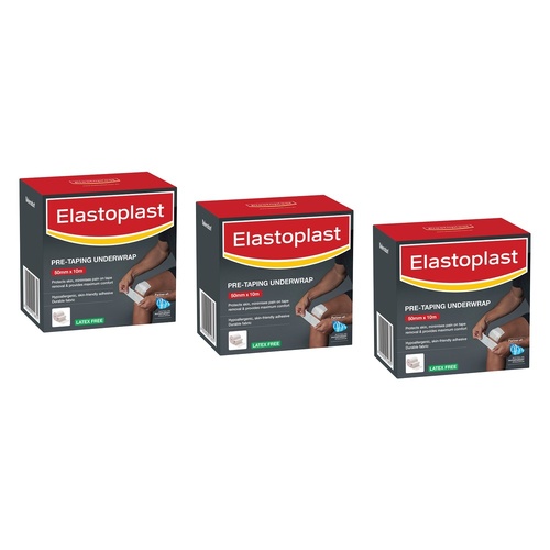 Elastoplast Pre-Taping Underwrap 50mm x 10m Pack of 3