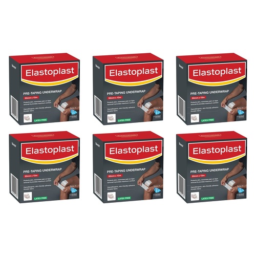 Elastoplast Pre-Taping Underwrap 50mm x 10m Pack of 6