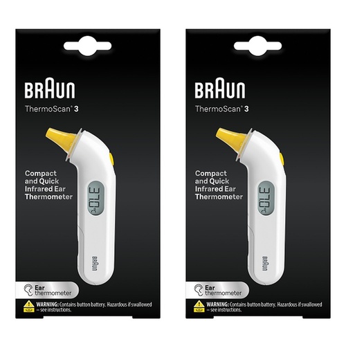 Braun ThermoScan 3 Ear Thermometer Pack of 2