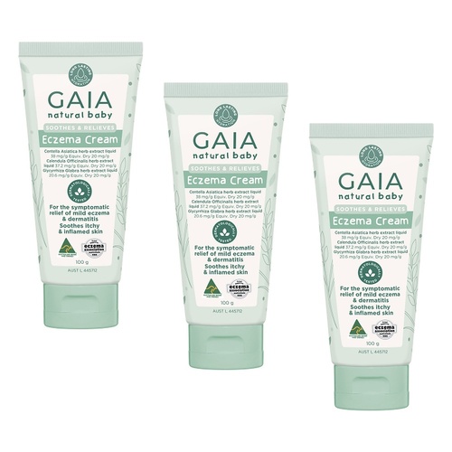 GAIA Natural Baby Eczema Cream 100g x 6 Bundle of 3