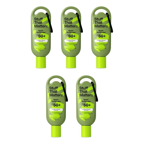 Stuff That Matters SPF 50+ Sport Sunscreen 60mL Pack of 5