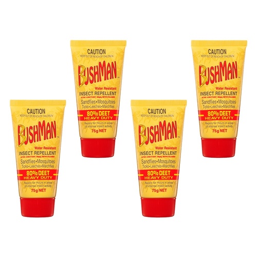 Bushman Ultra Gel Insect Repellent 75g Pack of 4