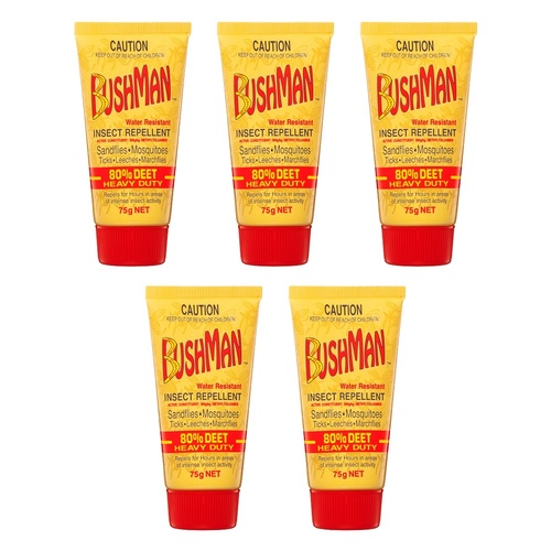 Bushman Ultra Gel Insect Repellent 75g Pack of 5