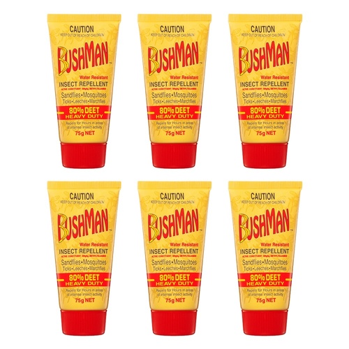 Bushman Ultra Gel Insect Repellent 75g Pack of 6