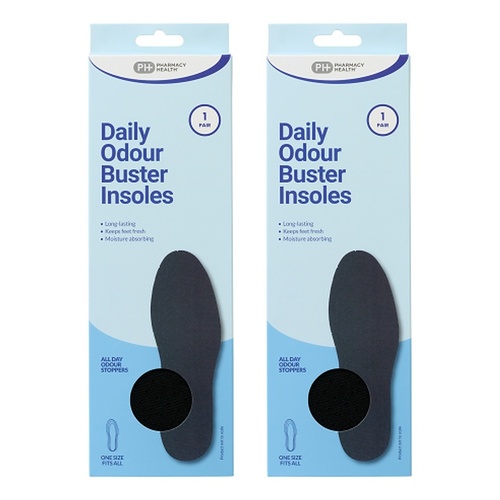Pharmacy Health Daily Odour Buster Insoles x 6 Bundle of 2