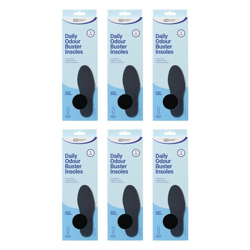 Pharmacy Health Daily Odour Buster Insoles x 6 Bundle of 6