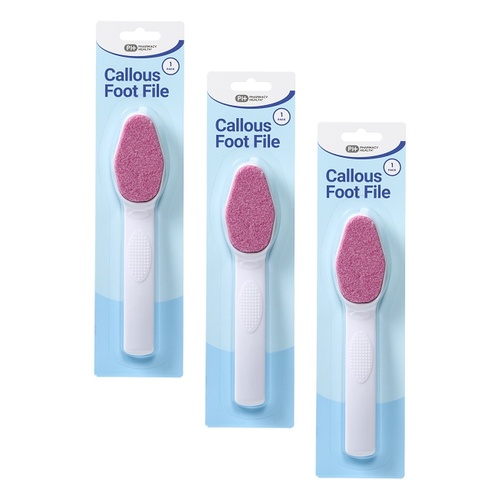 Pharmacy Health Callous Foot File x 6 Bundle of 3
