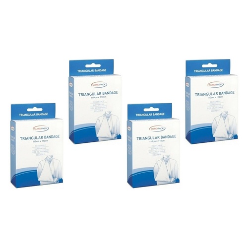 SurgiPack Triangular Bandage Pack of 4