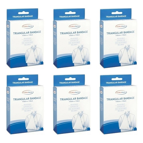SurgiPack Triangular Bandage Pack of 6