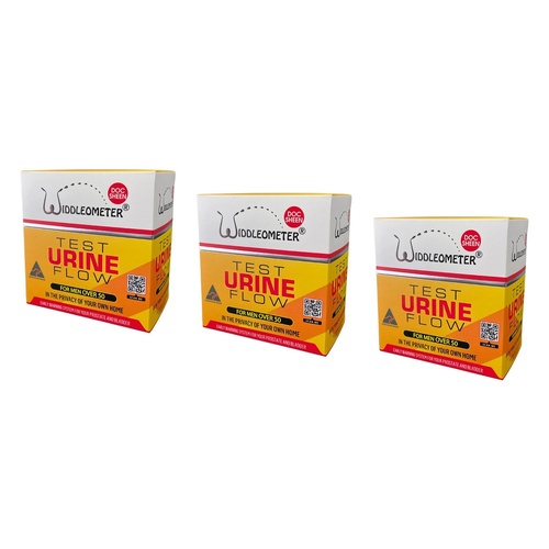 Widdleometer Urine Flow Test for Men Pack of 3