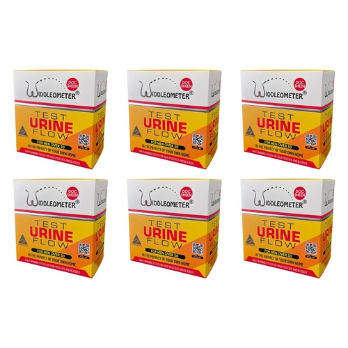 Widdleometer Urine Flow Test for Men Pack of 6