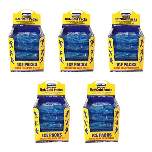 Medi-Ice Pak Small Reusable Hot & Cold Packs 5 Pack x 5 Bundle of 5
