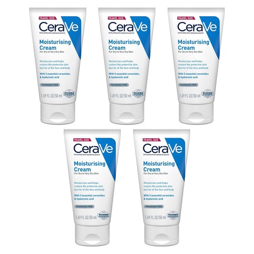 CeraVe Moisturising Cream 50mL Pack of 5