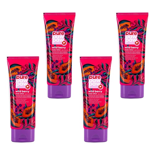 Pure Paw Paw Body Care Wild Berry Lotion 200mL Pack of 4