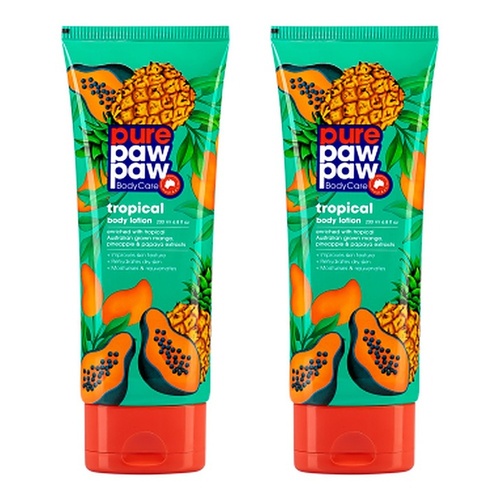 Pure Paw Paw Body Care Tropical Lotion 200mL Pack of 2