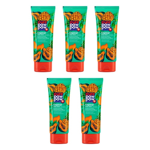 Pure Paw Paw Body Care Tropical Lotion 200mL Pack of 5