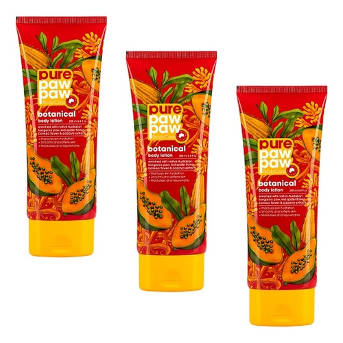 Pure Paw Paw Body Care Botanical Lotion 200mL Pack of 3