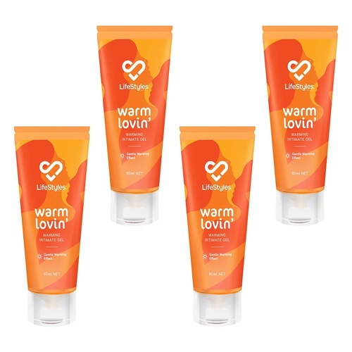 LifeStyles Warm Lovin' Gel 80ml Pack of 4