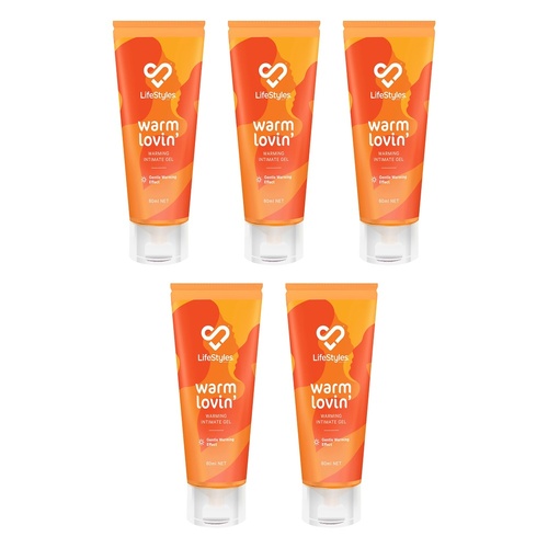 LifeStyles Warm Lovin' Gel 80ml Pack of 5