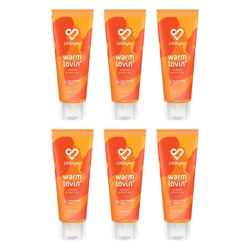 LifeStyles Warm Lovin' Gel 80ml Pack of 6
