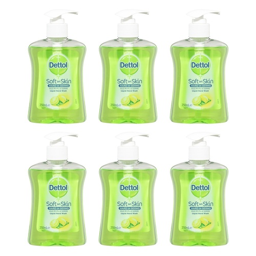 Dettol Antibacterial Liquid Hand Wash Refresh 250mL Pack of 6