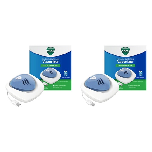 Vicks Portable Waterless Vaporizer Pack of 2