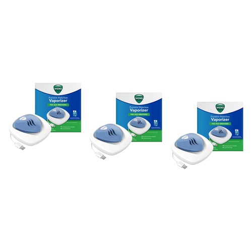 Vicks Portable Waterless Vaporizer Pack of 3